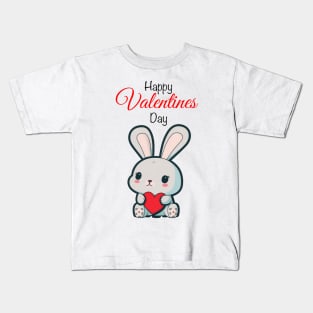 Rabbit Happy Valentines Day Kids T-Shirt